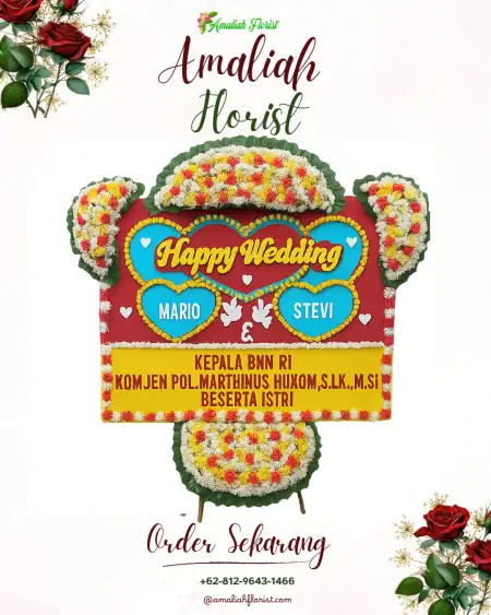 Papan Bunga Pernikahan Lebih